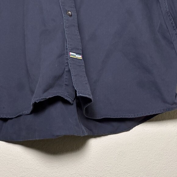 Urgent Gear Classic Shirt Button Up Plaid Lining Men Blue L Prep Formal Golf 90s - Picture 12 of 13